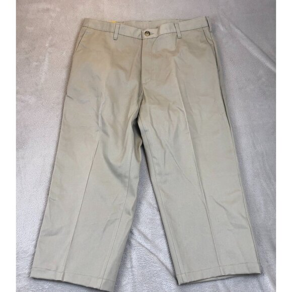 NWT Lee Men Relaxed Fit Khaki Pants 36X32 Beige Khaki Flat Front Stain Resistant - Picture 12 of 13